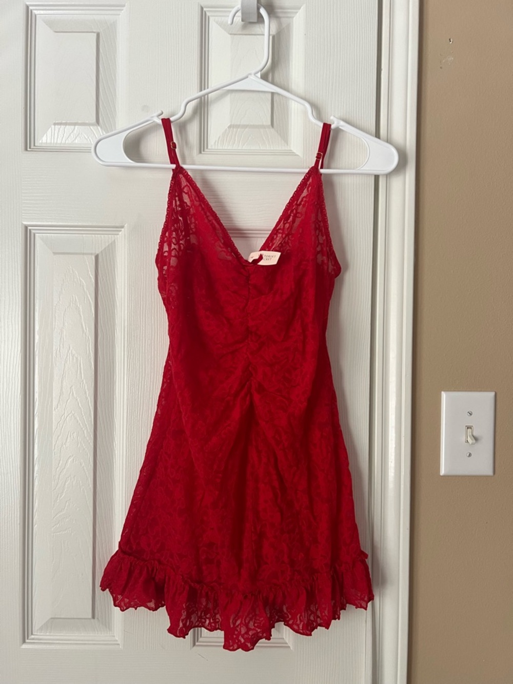 Victoria's Secret Red The Lacie Chemise Slip